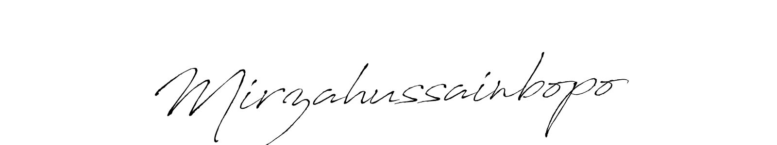 Design your own signature with our free online signature maker. With this signature software, you can create a handwritten (Antro_Vectra) signature for name Mirzahussainbopo. Mirzahussainbopo signature style 6 images and pictures png