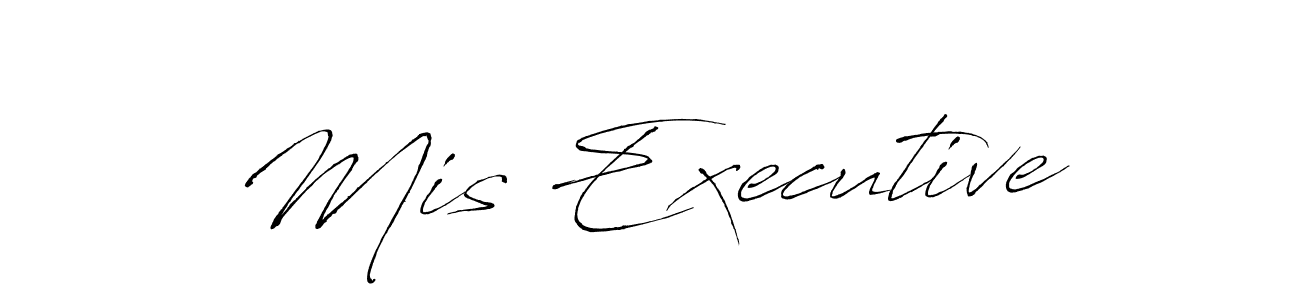 Create a beautiful signature design for name Mis Executive. With this signature (Antro_Vectra) fonts, you can make a handwritten signature for free. Mis Executive signature style 6 images and pictures png