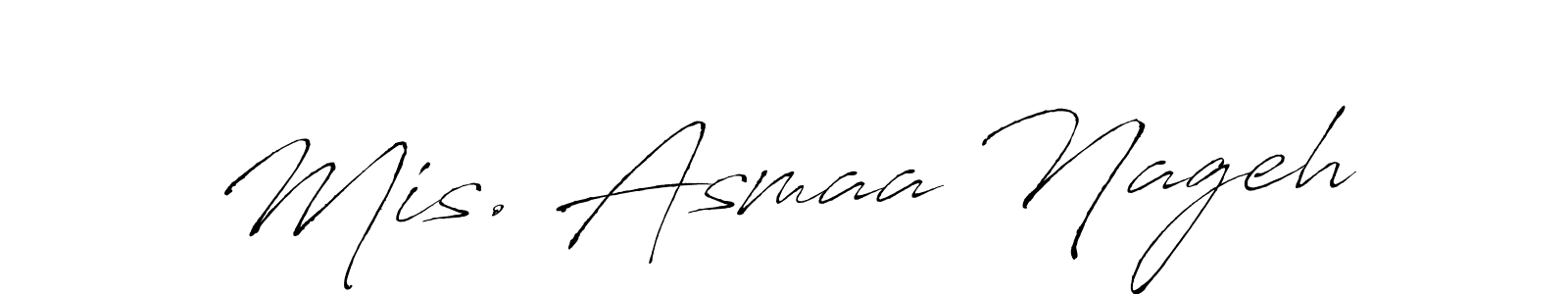 Make a short Mis. Asmaa Nageh signature style. Manage your documents anywhere anytime using Antro_Vectra. Create and add eSignatures, submit forms, share and send files easily. Mis. Asmaa Nageh signature style 6 images and pictures png