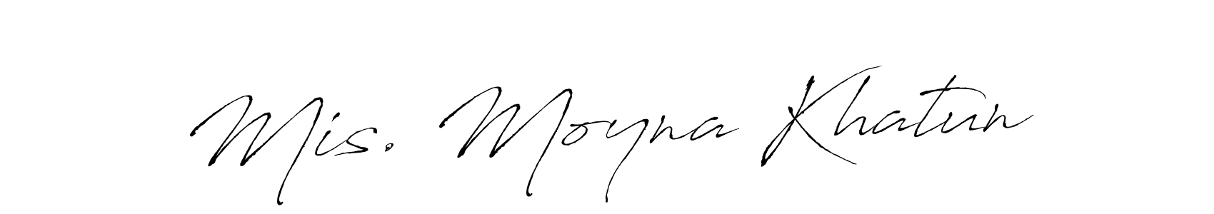 How to make Mis. Moyna Khatun signature? Antro_Vectra is a professional autograph style. Create handwritten signature for Mis. Moyna Khatun name. Mis. Moyna Khatun signature style 6 images and pictures png