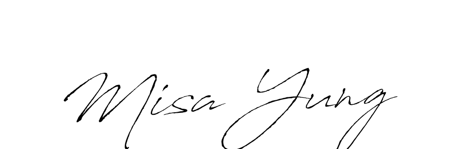 You should practise on your own different ways (Antro_Vectra) to write your name (Misa Yung) in signature. don't let someone else do it for you. Misa Yung signature style 6 images and pictures png