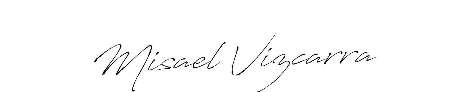 Make a beautiful signature design for name Misael Vizcarra. With this signature (Antro_Vectra) style, you can create a handwritten signature for free. Misael Vizcarra signature style 6 images and pictures png