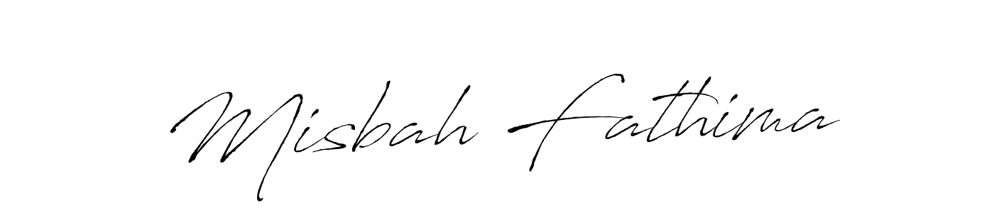 Make a beautiful signature design for name Misbah Fathima. With this signature (Antro_Vectra) style, you can create a handwritten signature for free. Misbah Fathima signature style 6 images and pictures png