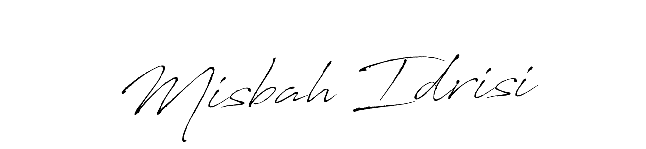 Create a beautiful signature design for name Misbah Idrisi. With this signature (Antro_Vectra) fonts, you can make a handwritten signature for free. Misbah Idrisi signature style 6 images and pictures png