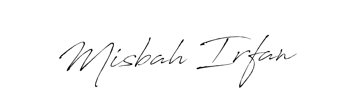 How to make Misbah Irfan name signature. Use Antro_Vectra style for creating short signs online. This is the latest handwritten sign. Misbah Irfan signature style 6 images and pictures png