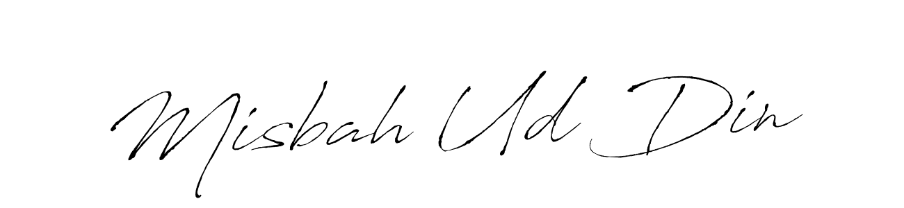 How to make Misbah Ud Din name signature. Use Antro_Vectra style for creating short signs online. This is the latest handwritten sign. Misbah Ud Din signature style 6 images and pictures png