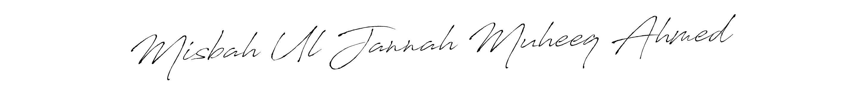 Use a signature maker to create a handwritten signature online. With this signature software, you can design (Antro_Vectra) your own signature for name Misbah Ul Jannah Muheeq Ahmed. Misbah Ul Jannah Muheeq Ahmed signature style 6 images and pictures png