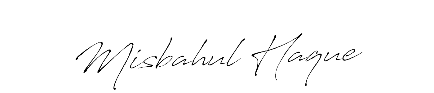 Design your own signature with our free online signature maker. With this signature software, you can create a handwritten (Antro_Vectra) signature for name Misbahul Haque. Misbahul Haque signature style 6 images and pictures png