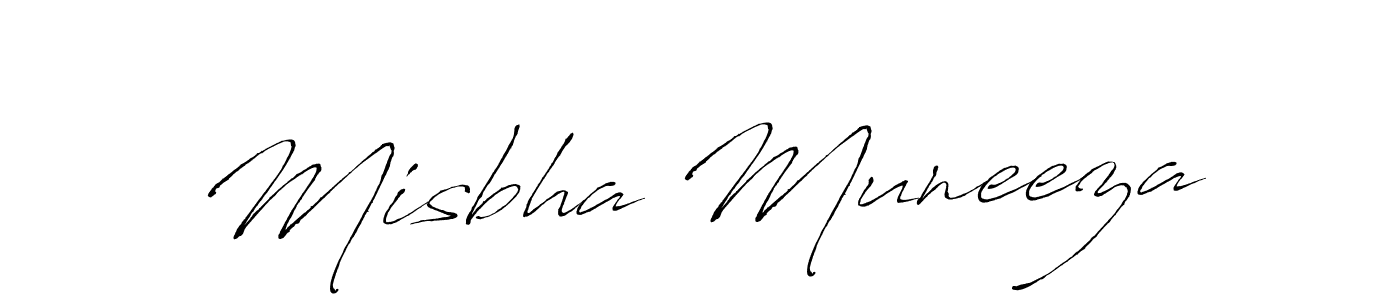 Design your own signature with our free online signature maker. With this signature software, you can create a handwritten (Antro_Vectra) signature for name Misbha Muneeza. Misbha Muneeza signature style 6 images and pictures png