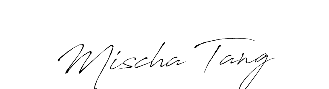 You should practise on your own different ways (Antro_Vectra) to write your name (Mischa Tang) in signature. don't let someone else do it for you. Mischa Tang signature style 6 images and pictures png