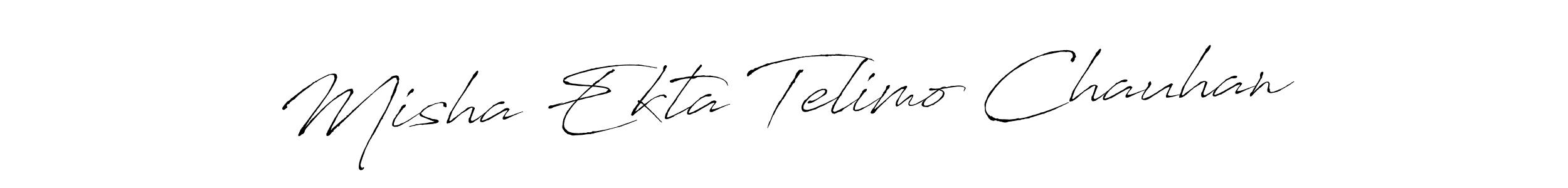 You can use this online signature creator to create a handwritten signature for the name Misha Ekta Telimo Chauhan. This is the best online autograph maker. Misha Ekta Telimo Chauhan signature style 6 images and pictures png