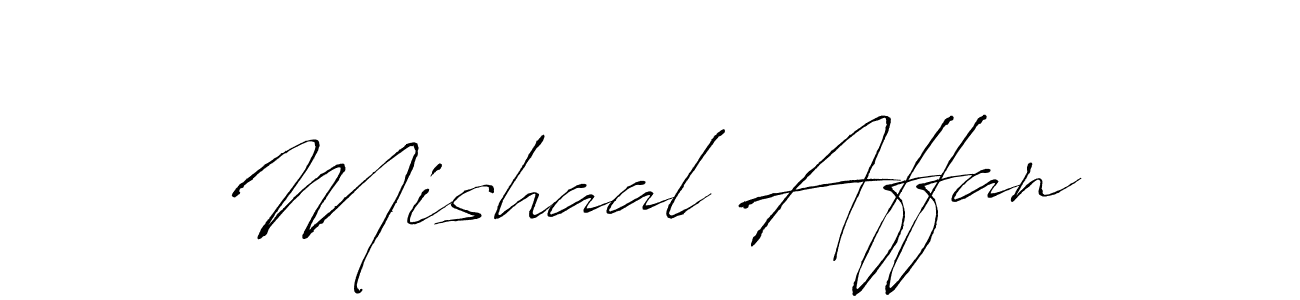 Also we have Mishaal Affan name is the best signature style. Create professional handwritten signature collection using Antro_Vectra autograph style. Mishaal Affan signature style 6 images and pictures png