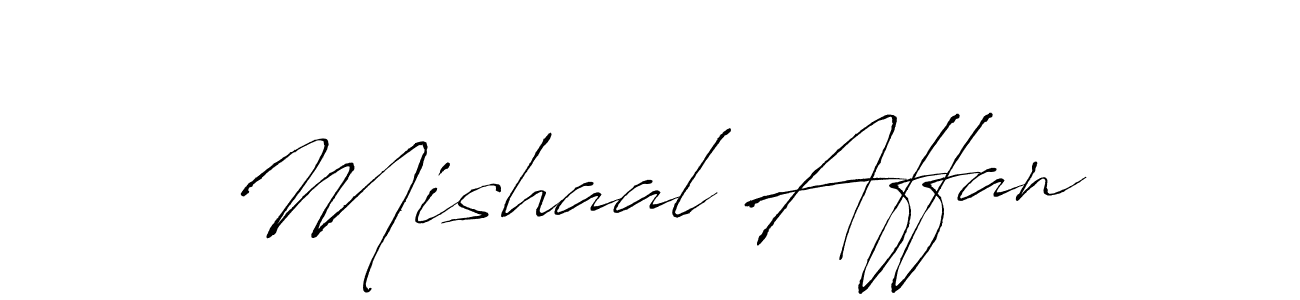 Design your own signature with our free online signature maker. With this signature software, you can create a handwritten (Antro_Vectra) signature for name Mishaal Affan. Mishaal Affan signature style 6 images and pictures png