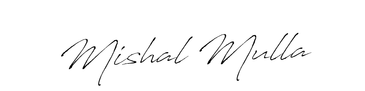 Also You can easily find your signature by using the search form. We will create Mishal Mulla name handwritten signature images for you free of cost using Antro_Vectra sign style. Mishal Mulla signature style 6 images and pictures png