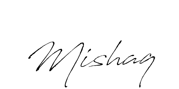 Use a signature maker to create a handwritten signature online. With this signature software, you can design (Antro_Vectra) your own signature for name Mishaq. Mishaq signature style 6 images and pictures png
