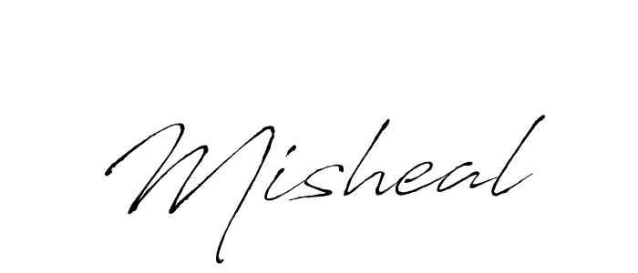 Make a beautiful signature design for name Misheal. With this signature (Antro_Vectra) style, you can create a handwritten signature for free. Misheal signature style 6 images and pictures png