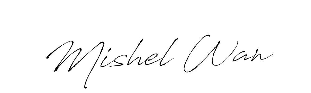 How to make Mishel Wan signature? Antro_Vectra is a professional autograph style. Create handwritten signature for Mishel Wan name. Mishel Wan signature style 6 images and pictures png