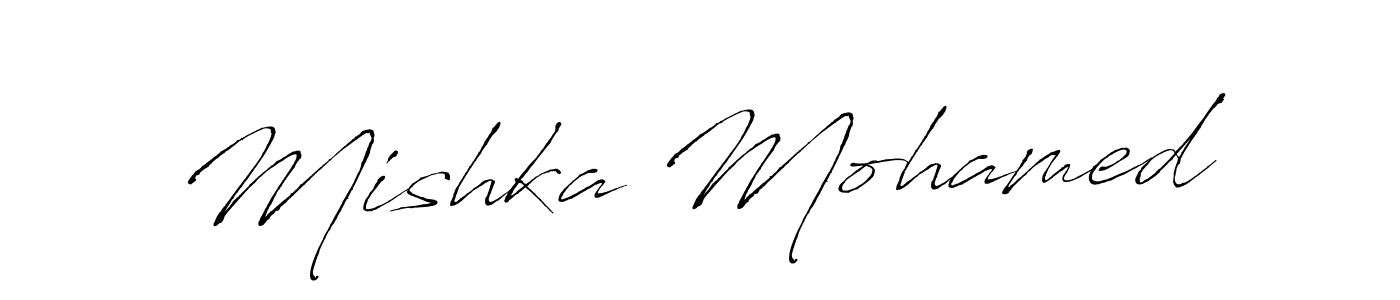 Design your own signature with our free online signature maker. With this signature software, you can create a handwritten (Antro_Vectra) signature for name Mishka Mohamed. Mishka Mohamed signature style 6 images and pictures png