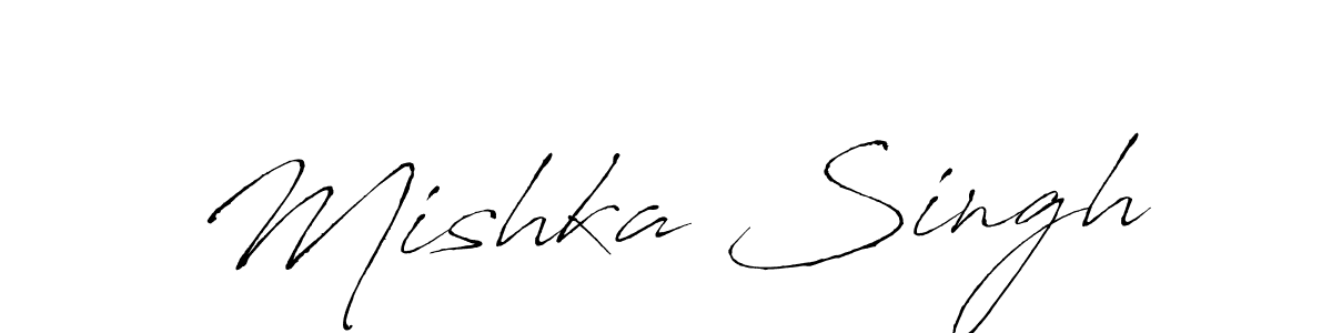 You should practise on your own different ways (Antro_Vectra) to write your name (Mishka Singh) in signature. don't let someone else do it for you. Mishka Singh signature style 6 images and pictures png