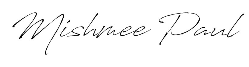 Download transparent PNG signature for name Mishmee Paul styled with Antro_Vectra font. Ready to paste directly into PDF and Word agreements. Mishmee Paul signature style 6 images and pictures png