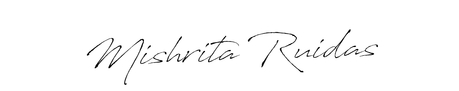 How to make Mishrita Ruidas signature? Antro_Vectra is a professional autograph style. Create handwritten signature for Mishrita Ruidas name. Mishrita Ruidas signature style 6 images and pictures png