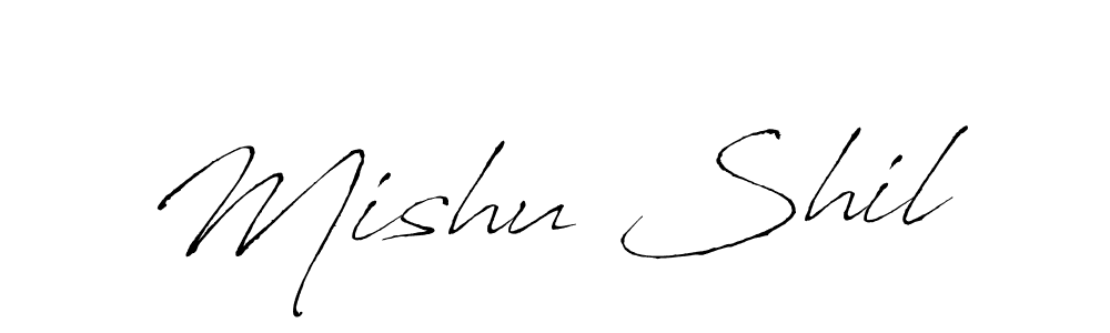 Also we have Mishu Shil name is the best signature style. Create professional handwritten signature collection using Antro_Vectra autograph style. Mishu Shil signature style 6 images and pictures png