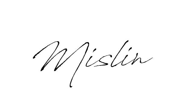 Create a beautiful signature design for name Mislin. With this signature (Antro_Vectra) fonts, you can make a handwritten signature for free. Mislin signature style 6 images and pictures png