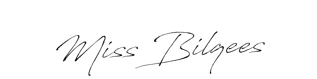 You should practise on your own different ways (Antro_Vectra) to write your name (Miss Bilqees) in signature. don't let someone else do it for you. Miss Bilqees signature style 6 images and pictures png