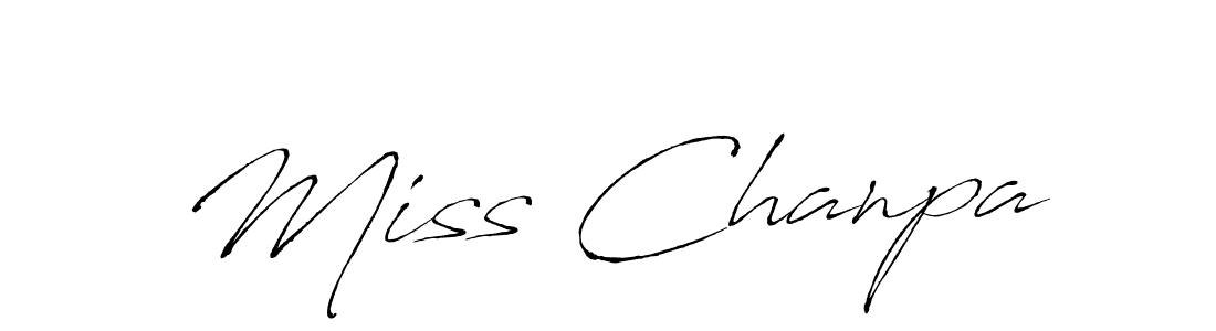 Once you've used our free online signature maker to create your best signature Antro_Vectra style, it's time to enjoy all of the benefits that Miss Chanpa name signing documents. Miss Chanpa signature style 6 images and pictures png