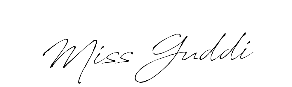 How to make Miss Guddi name signature. Use Antro_Vectra style for creating short signs online. This is the latest handwritten sign. Miss Guddi signature style 6 images and pictures png