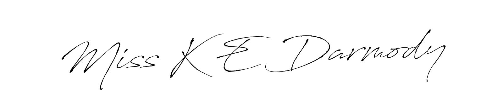 Similarly Antro_Vectra is the best handwritten signature design. Signature creator online .You can use it as an online autograph creator for name Miss K E Darmody. Miss K E Darmody signature style 6 images and pictures png