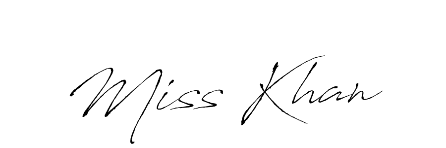 Create a beautiful signature design for name Miss Khan. With this signature (Antro_Vectra) fonts, you can make a handwritten signature for free. Miss Khan signature style 6 images and pictures png