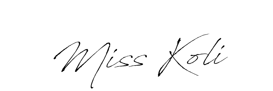 if you are searching for the best signature style for your name Miss Koli. so please give up your signature search. here we have designed multiple signature styles  using Antro_Vectra. Miss Koli signature style 6 images and pictures png