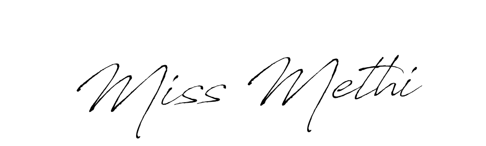 Use a signature maker to create a handwritten signature online. With this signature software, you can design (Antro_Vectra) your own signature for name Miss Methi. Miss Methi signature style 6 images and pictures png