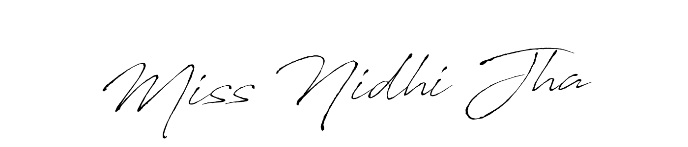 The best way (Antro_Vectra) to make a short signature is to pick only two or three words in your name. The name Miss Nidhi Jha include a total of six letters. For converting this name. Miss Nidhi Jha signature style 6 images and pictures png