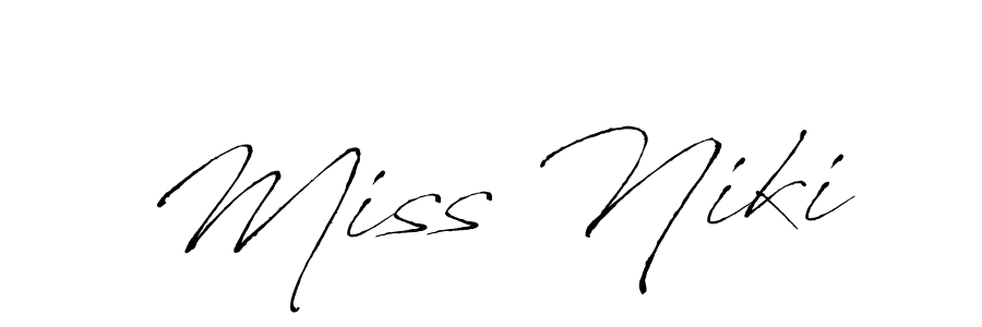 Similarly Antro_Vectra is the best handwritten signature design. Signature creator online .You can use it as an online autograph creator for name Miss Niki. Miss Niki signature style 6 images and pictures png