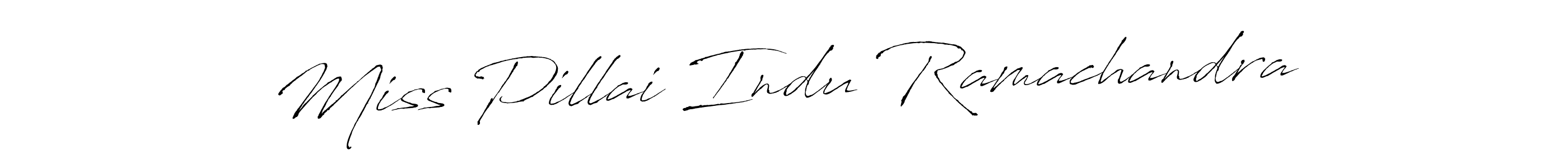 The best way (Antro_Vectra) to make a short signature is to pick only two or three words in your name. The name Miss Pillai Indu Ramachandra include a total of six letters. For converting this name. Miss Pillai Indu Ramachandra signature style 6 images and pictures png