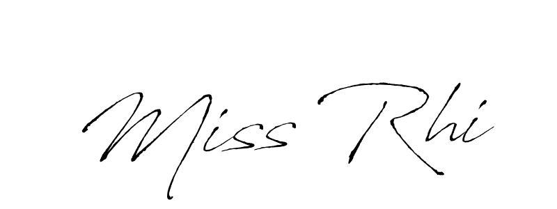 Make a beautiful signature design for name Miss Rhi. With this signature (Antro_Vectra) style, you can create a handwritten signature for free. Miss Rhi signature style 6 images and pictures png