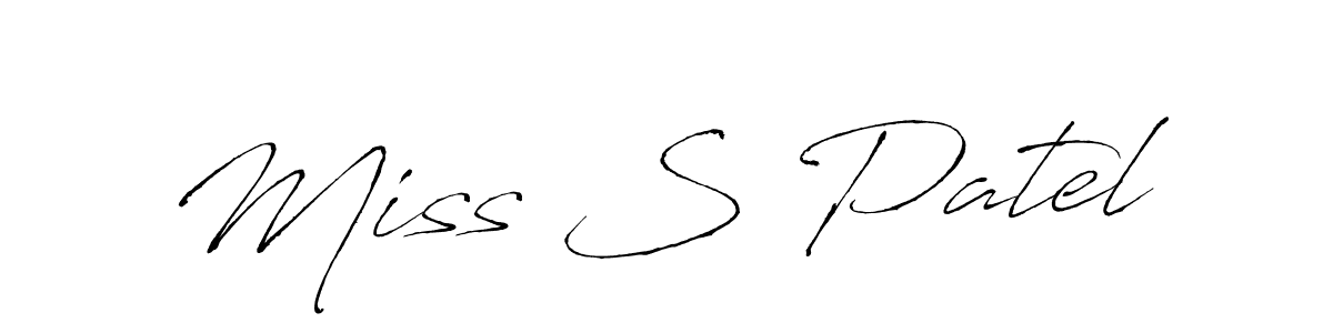 Design your own signature with our free online signature maker. With this signature software, you can create a handwritten (Antro_Vectra) signature for name Miss S Patel. Miss S Patel signature style 6 images and pictures png