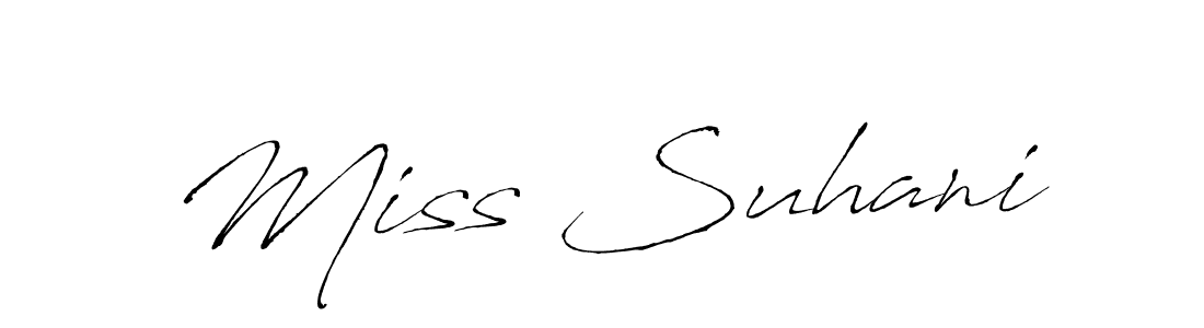 Make a beautiful signature design for name Miss Suhani. With this signature (Antro_Vectra) style, you can create a handwritten signature for free. Miss Suhani signature style 6 images and pictures png