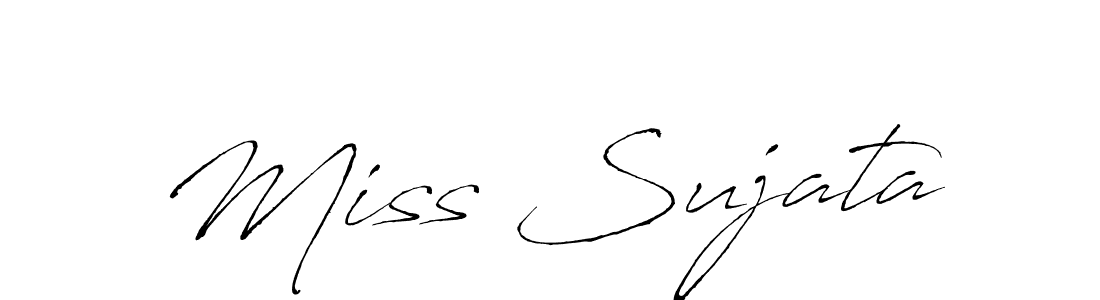 The best way (Antro_Vectra) to make a short signature is to pick only two or three words in your name. The name Miss Sujata include a total of six letters. For converting this name. Miss Sujata signature style 6 images and pictures png