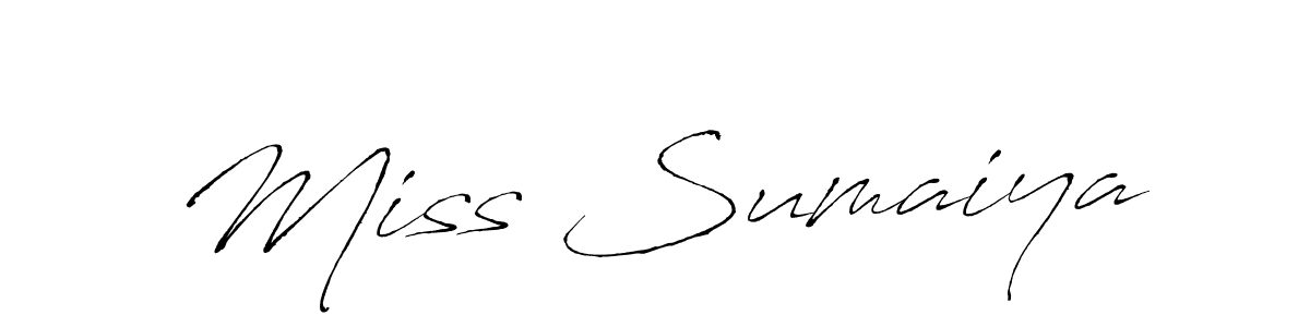 Design your own signature with our free online signature maker. With this signature software, you can create a handwritten (Antro_Vectra) signature for name Miss Sumaiya. Miss Sumaiya signature style 6 images and pictures png