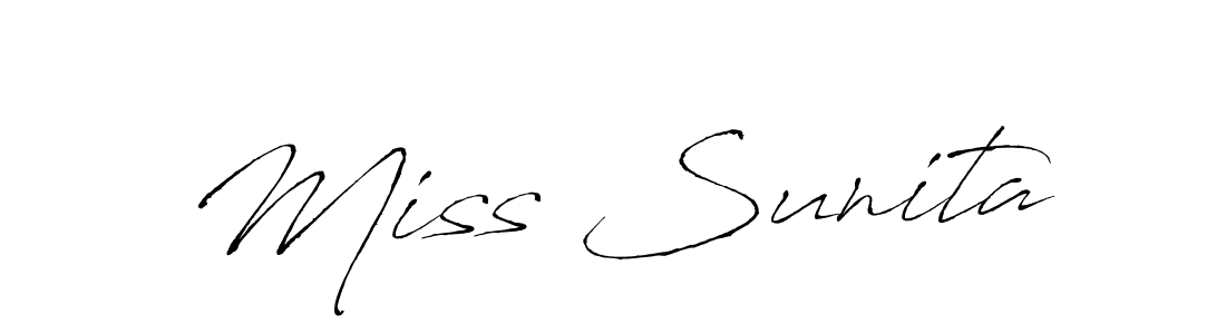 How to make Miss Sunita name signature. Use Antro_Vectra style for creating short signs online. This is the latest handwritten sign. Miss Sunita signature style 6 images and pictures png
