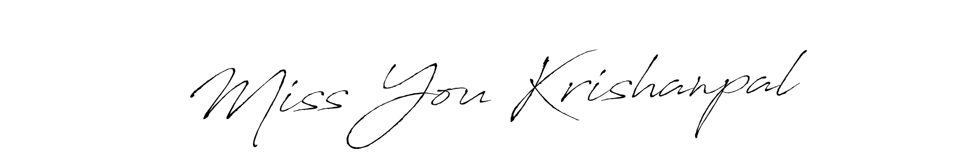 The best way (Antro_Vectra) to make a short signature is to pick only two or three words in your name. The name Miss You Krishanpal include a total of six letters. For converting this name. Miss You Krishanpal signature style 6 images and pictures png