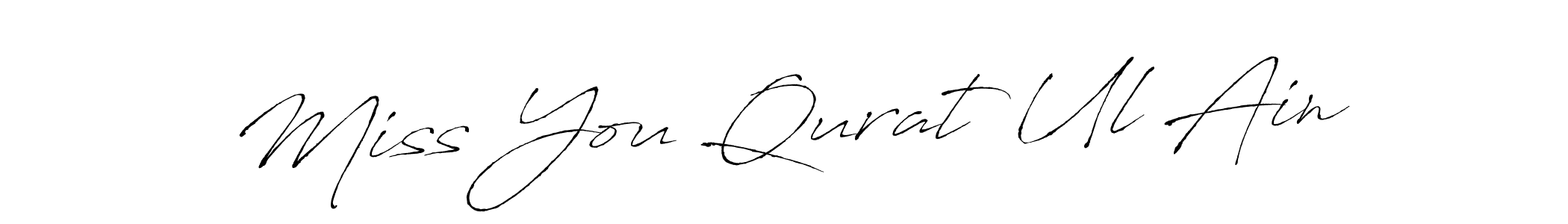 Create a beautiful signature design for name Miss You Qurat Ul Ain. With this signature (Antro_Vectra) fonts, you can make a handwritten signature for free. Miss You Qurat Ul Ain signature style 6 images and pictures png