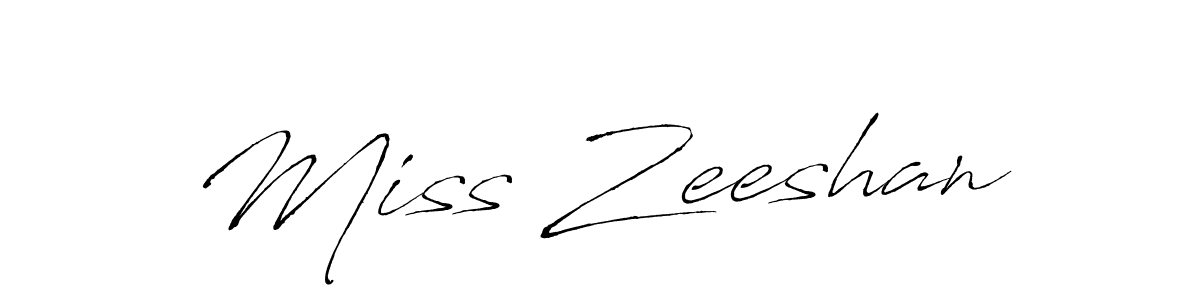 How to make Miss Zeeshan name signature. Use Antro_Vectra style for creating short signs online. This is the latest handwritten sign. Miss Zeeshan signature style 6 images and pictures png