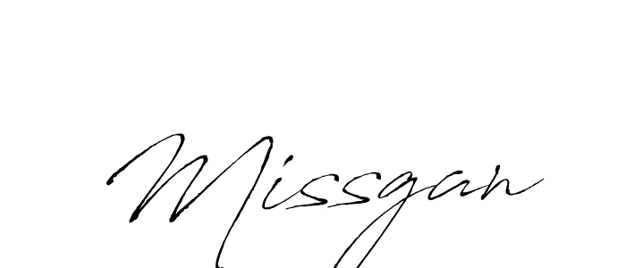 How to make Missgan signature? Antro_Vectra is a professional autograph style. Create handwritten signature for Missgan name. Missgan signature style 6 images and pictures png