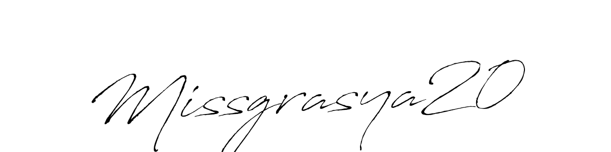 Missgrasya20 stylish signature style. Best Handwritten Sign (Antro_Vectra) for my name. Handwritten Signature Collection Ideas for my name Missgrasya20. Missgrasya20 signature style 6 images and pictures png