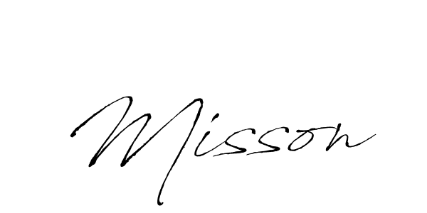 Use a signature maker to create a handwritten signature online. With this signature software, you can design (Antro_Vectra) your own signature for name Misson. Misson signature style 6 images and pictures png