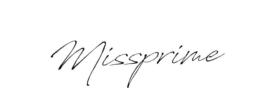 How to make Missprime signature? Antro_Vectra is a professional autograph style. Create handwritten signature for Missprime name. Missprime signature style 6 images and pictures png